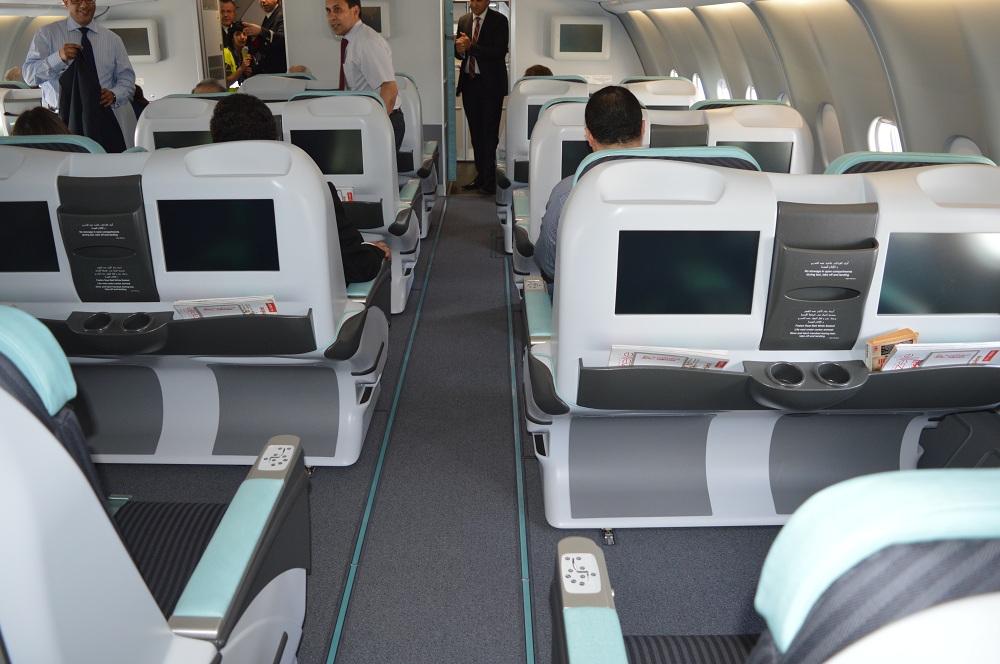 La business class sur le nouvel Airbus A.330 de Tunisair. © photo: Destination Tunisie