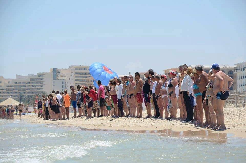 Sur la plage de Sousse.