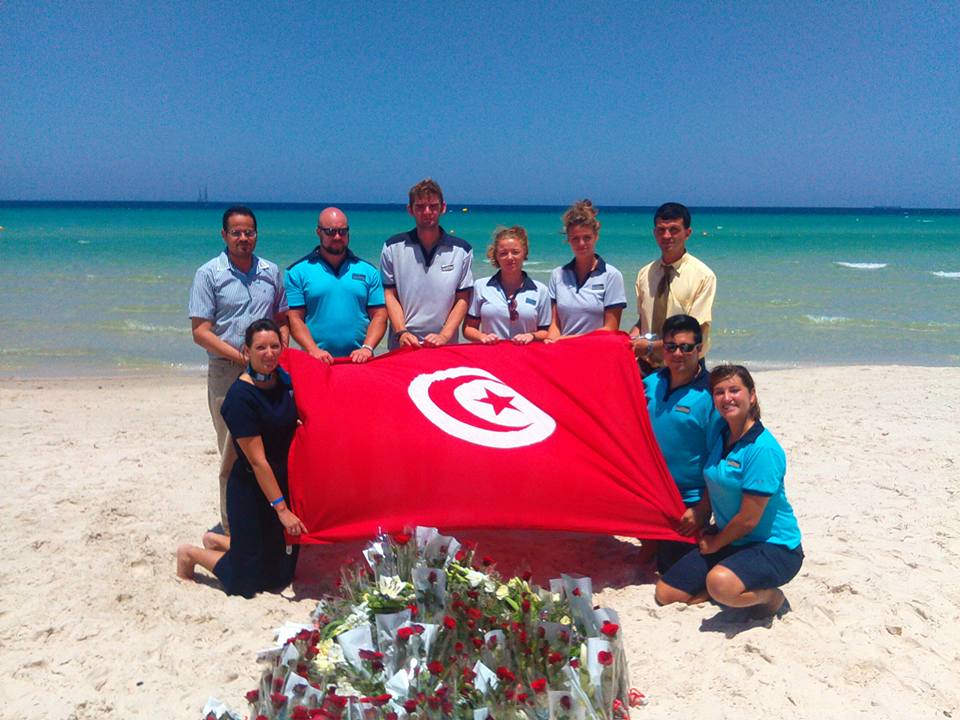 Sur la plage de Monastir aujourd'hui.