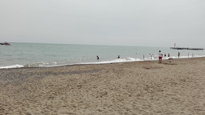 Le bord de mer face à l'hôtel Rixos Premium Belek.