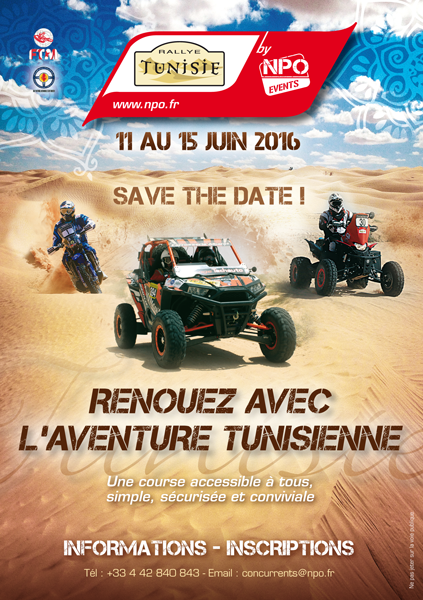 affiche rallye de tunisie 2016